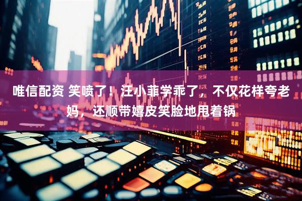 唯信配资 笑喷了！汪小菲学乖了，不仅花样夸老妈，还顺带嬉皮笑脸地甩着锅