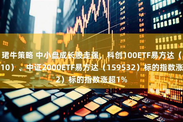 珺牛策略 中小盘成长股走强，科创100ETF易方达（588210）、中证2000ETF易方达（159532）标的指数涨超1%