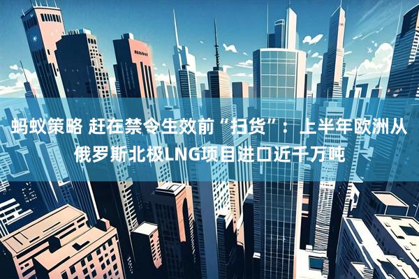 蚂蚁策略 赶在禁令生效前“扫货”：上半年欧洲从俄罗斯北极LNG项目进口近千万吨